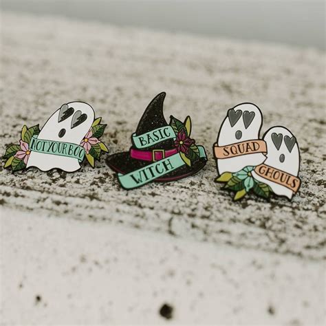 Spooky Halloween Enamel Pins 1250 Ea Pin And Patches Enamel