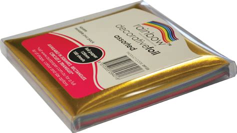 Rainbow Premium Decorative Foil Squares 85gsm Single Sided 125mm 100 Sh