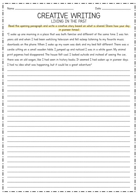 Free Printable Grade 4 Writing Worksheets
