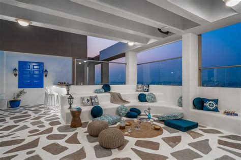 Santorini Style Themed Penthouse Interior In Pune Between Walls The