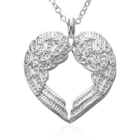 Gorgeous Angel Wings Heart Necklace That Comes On A Beautiful Link Chain Https Feelmyvibe C