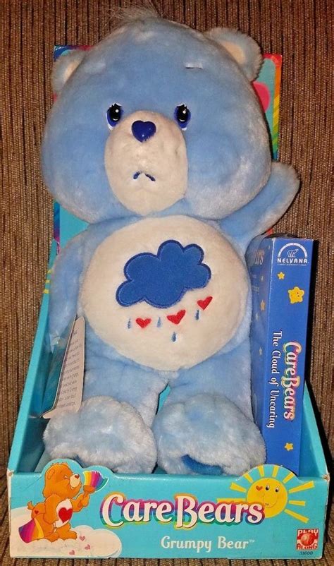 Care Bears Champ Bear Trophy Belly 14 Plush Stuffed Toy 2003 Blue Play