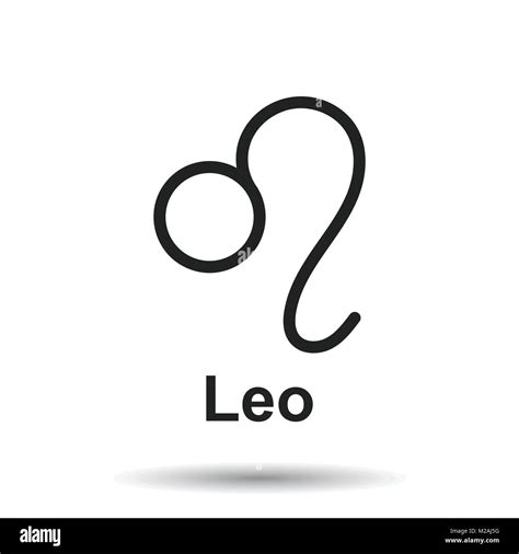 Leo Signo Del Zodíaco Astrología Plana Ilustración Vectorial Sobre