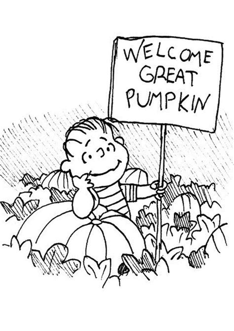 Charlie Brown Great Pumpkin Coloring Pages