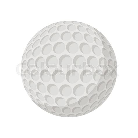Golf ball cartoon icon on a white | Stock vector | Colourbox