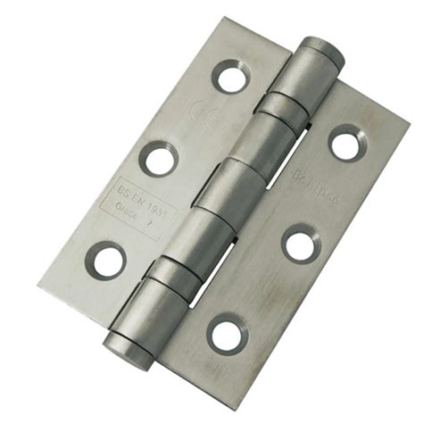 3 Stainless Steel Ball Bearing Butt Hinges Eclipse 76mm Polished Or