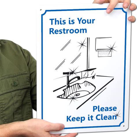 Please Keep Restroom Clean Sign Fast Shipping Sku S 5257