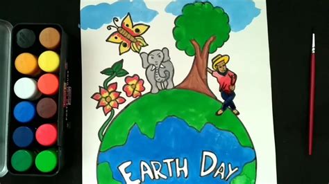 Time Lapse Poster Making On Earth Day Save Earth Save Environment🌎