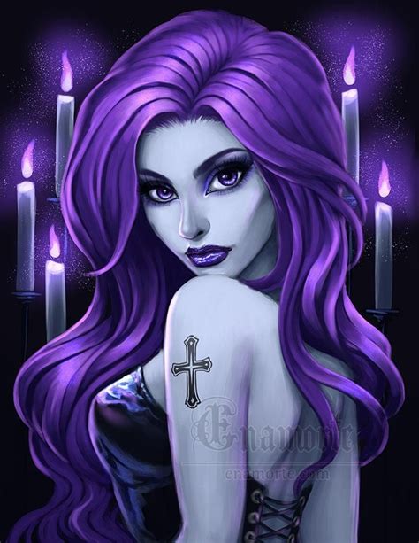 Goth Beauty Purple By Enamorte On Deviantart Beautiful Dark Art