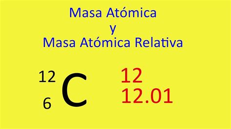 Masa Atómica Y Masa Atómica Relativa Youtube