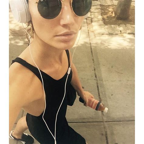 Lily Aldridge On Instagram “off To Work 🎧” Celebrity Workout
