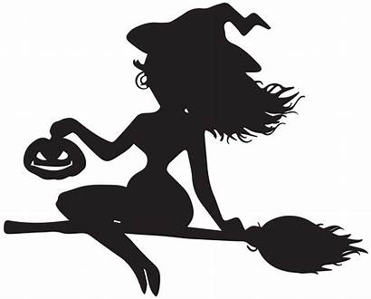 Witch Broom Silhouette Clip Clipart Halloween Transparent