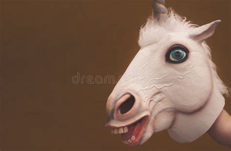 Unicorn Funny Plastic Mask Photograph Stock Photo Image Of Plastic