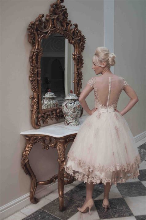 Cute Yet Elegant Champagne Tulle Ballerina Length Wedding Dress