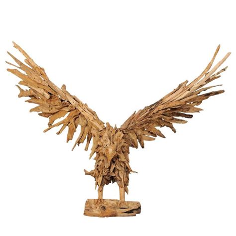 Large Handcrafted Driftwood Eagle Sculpture Driftwood Furniture