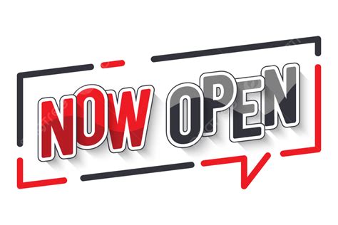 Now Open In Lettering Banner Noow Open Banner Png And Vector With