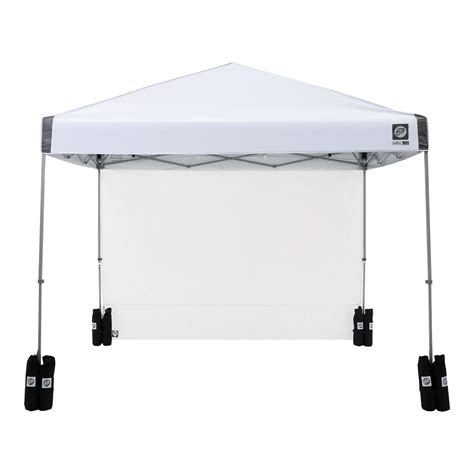 E Z Up Regency 10 X 10 Straight Leg Canopy With Side Wall And 4