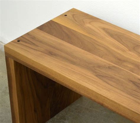 Hand Made Modern Solid Walnut Wood Bench By Fabitecture