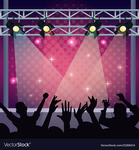 Music Concert Stage Royalty Free Vector Image Vectorstock
