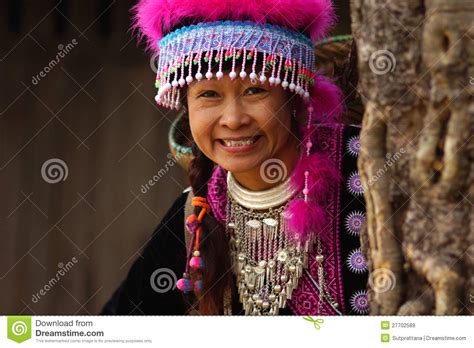 Woman in hill tribe dress stock image. Image of tribe - 27702589