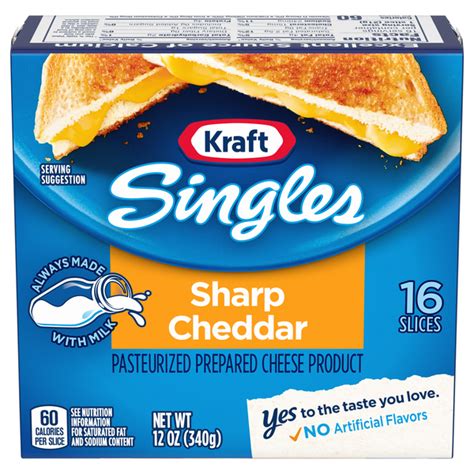 Save On Kraft Singles Sharp Cheddar Cheese Slices 16 Ct Order Online