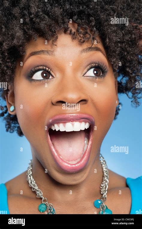 Black Girl With Mouth Open Pic