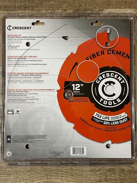 12 Inch Fiber Cement Miter Saw Blade For Use With Hardi Plank Siding
