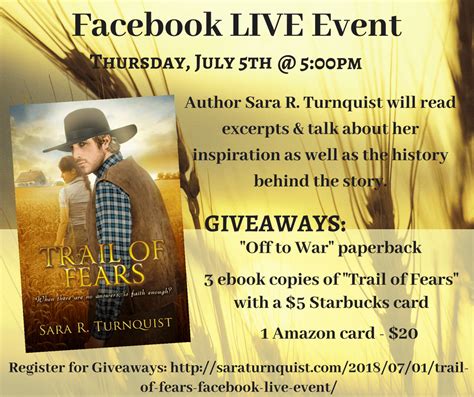 Facebook Live Event Sara R Turnquist
