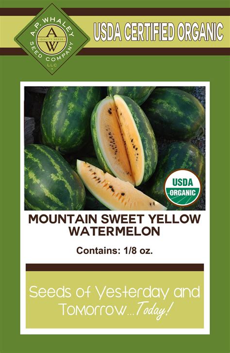 Mountain Sweet Yellow Watermelon Seed 18 Oz Package Etsy