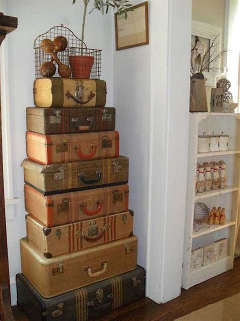 Diy Boho Decor ~ 30 Fabulous Diy Decorating Ideas With Repurposed Old Suitcases Fonewall