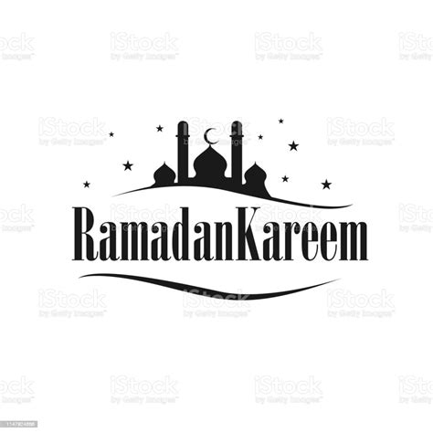 Ramadan Kareem Handwritten Lettering Stock Illustration Download