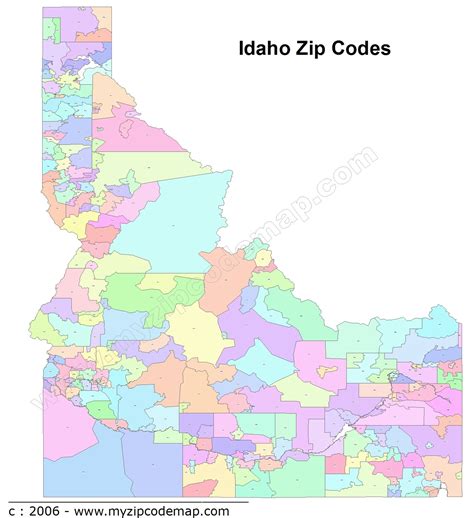 Idaho Zip Code Maps Free Idaho Zip Code Maps