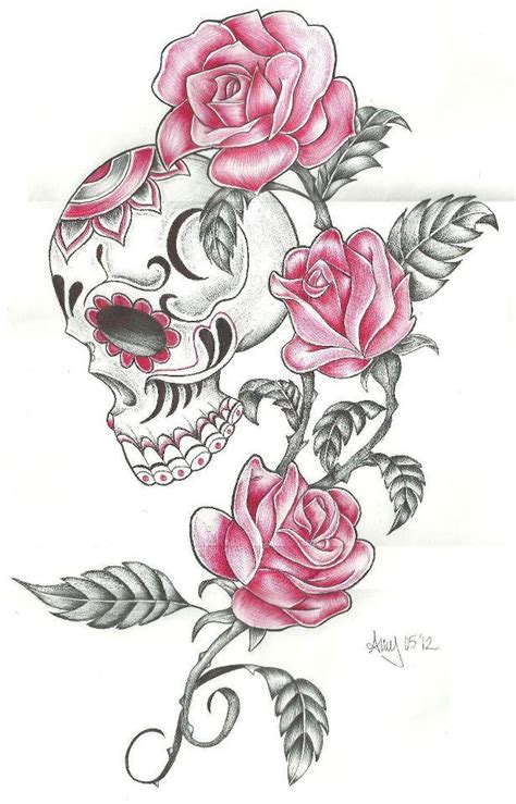 Pretty Skull Tattoos Feminine Skull Tattoos Skull Thigh Tattoos Sugar Skull Tattoos Leg