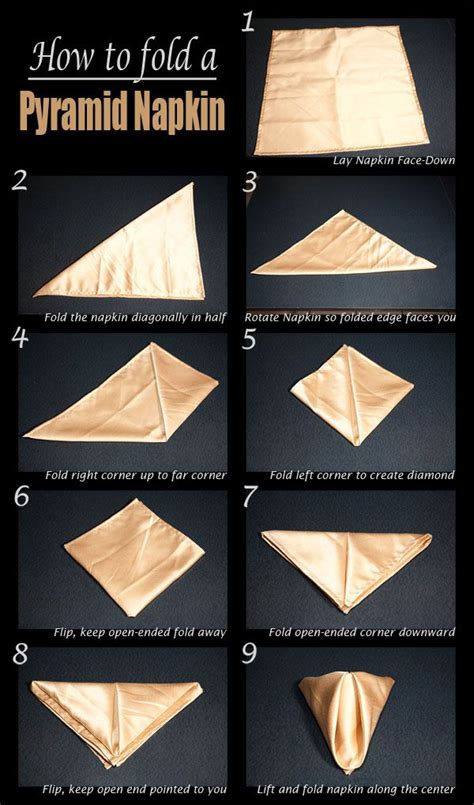 The Pendant Fold Napkin Folding Diy Napkin Folding Creative Napkins