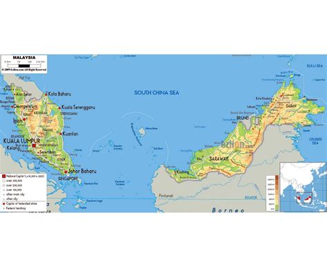 Map Of Malaysia And Bordering Countries Maps Of The World