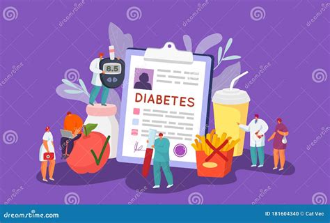 Diabetes Control Chart Cartoon Vector 96210027