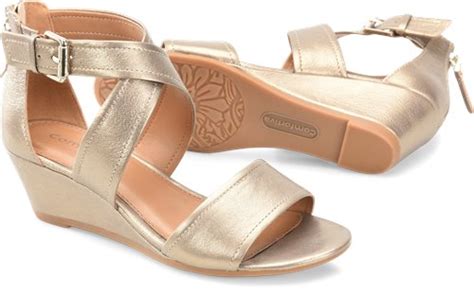 Comfortiva Rabea In Soft Gold Comfortiva Womens Sandals On Shoeline