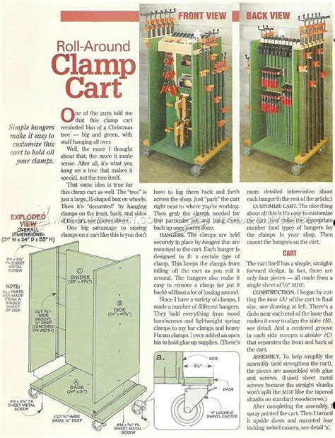 #1838 Clamp Cart Plans - Workshop Solutions | How to plan ...