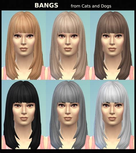 Bangs Hair Recolour For Males And Females By Simmiller At Mod The Sims