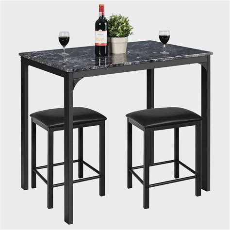 Costway 3 Piece Counter Height Dining Set Faux Australia Ubuy