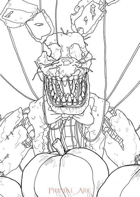 ️nightmare Bonnie Coloring Pages Free Download