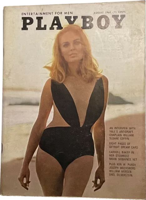 PLAYBOY AUGUST 1968 Aino Korva Gale Olson Carroll Baker Magazine 25 96