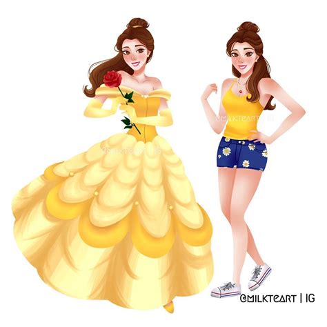 Belle By Milkteart Disney Princess Modern Disney Princess Fashion