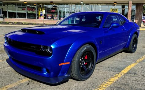 2018 Dodge Challenger Demon Blue Dodge Muscle Cars Dodge Challenger