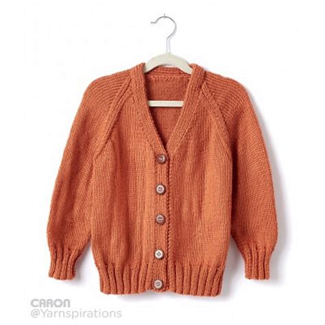 Ravelry Childs Knit V Neck Cardigan Pattern By Yarnspirations Design