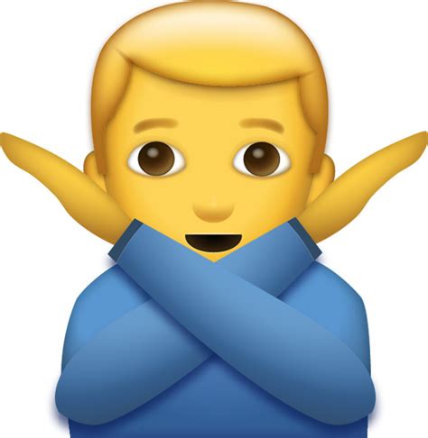 Man Saying No Emoji Free Download Iphone Emojis Emoji Island