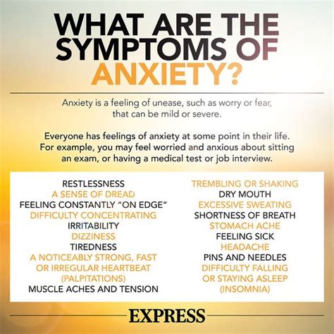 Anxiety Symptoms Shaking Sweating And A Dry Mouth Are Signs Of The