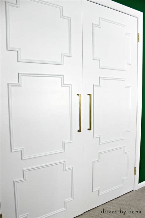Learn how to install sliding closet doors. Remodelaholic | Add Molding to Update Closet Doors