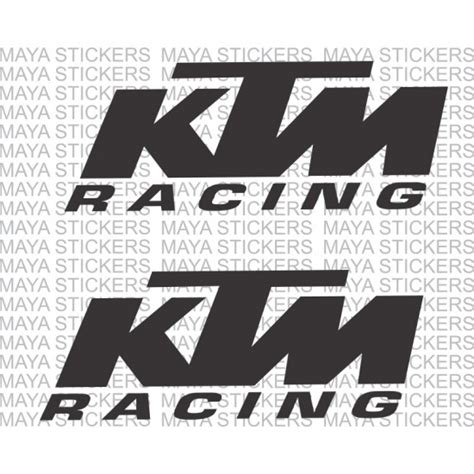Ktm Racing Logo Stickers For All Bikes