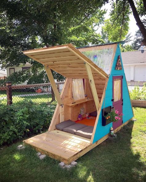 My Kids A Frame Playhouse Designed And Built By Me Diy From Start To